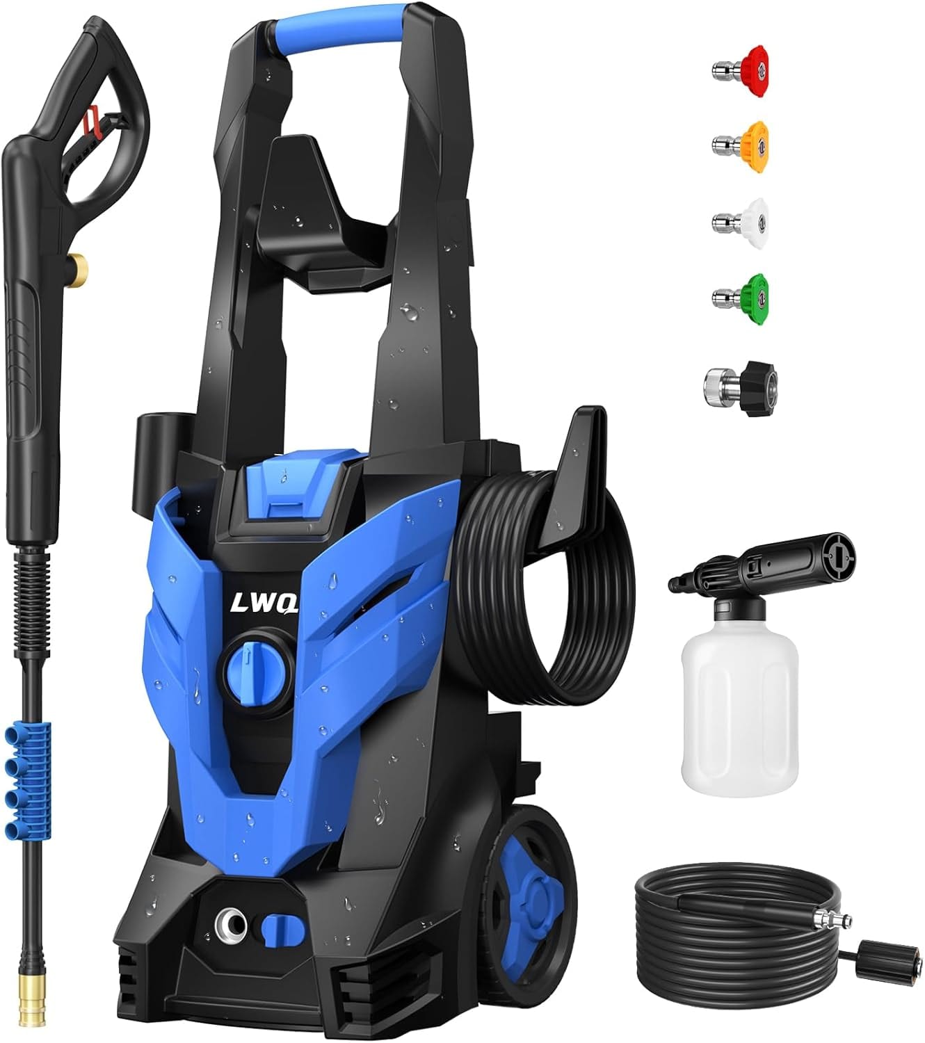 Pressure Washer, Power Washer with 4 Nozzles and Foam Cannon, High Pressure Clea