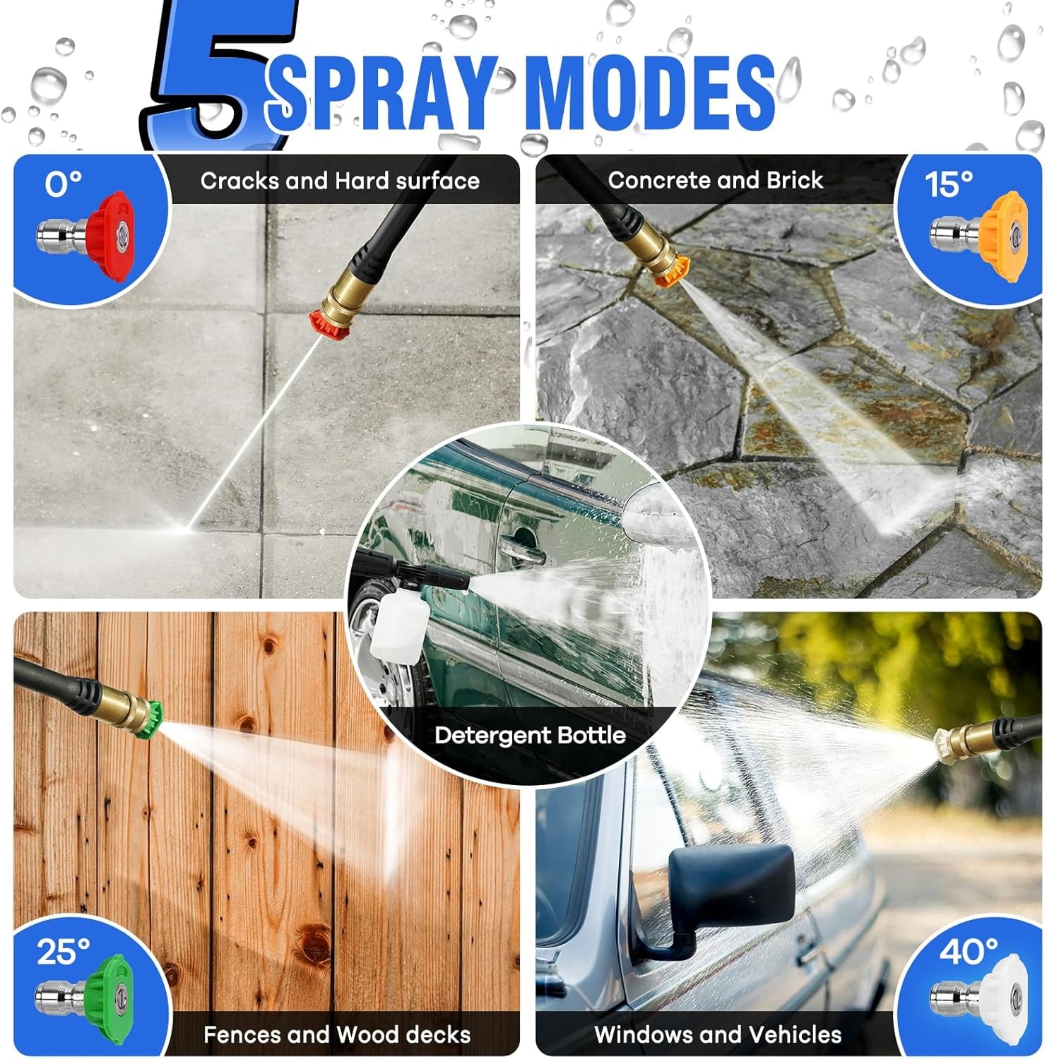 Pressure Washer, Power Washer with 4 Nozzles and Foam Cannon, High Pressure Clea - Photo 3