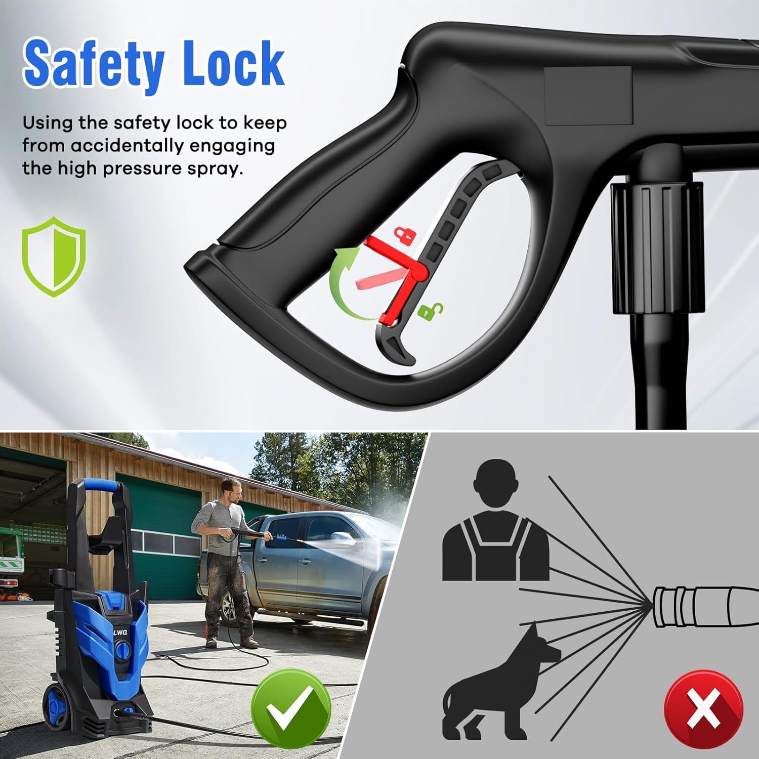Pressure Washer, Power Washer with 4 Nozzles and Foam Cannon, High Pressure Clea - Photo 5